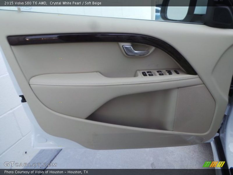 Crystal White Pearl / Soft Beige 2015 Volvo S80 T6 AWD