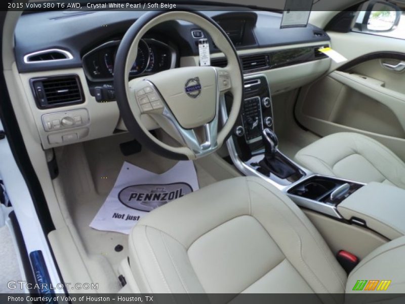  2015 S80 T6 AWD Soft Beige Interior