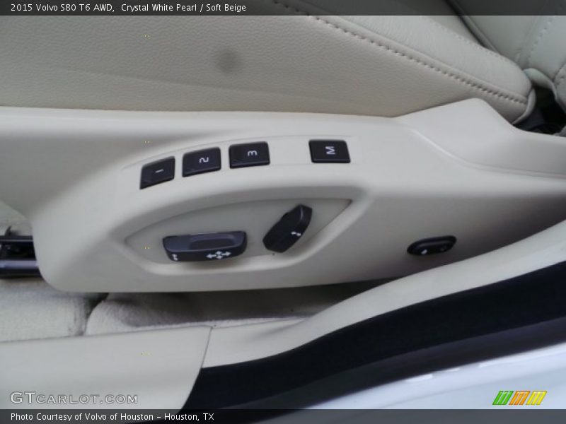Crystal White Pearl / Soft Beige 2015 Volvo S80 T6 AWD