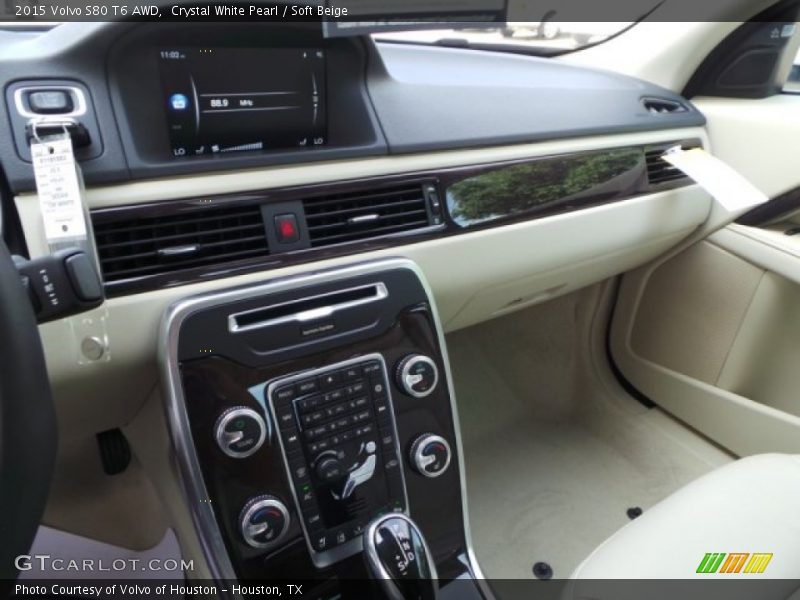 Crystal White Pearl / Soft Beige 2015 Volvo S80 T6 AWD