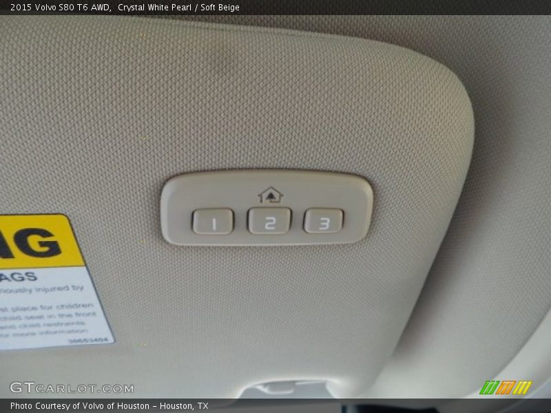 Crystal White Pearl / Soft Beige 2015 Volvo S80 T6 AWD