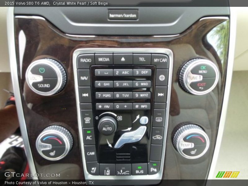 Crystal White Pearl / Soft Beige 2015 Volvo S80 T6 AWD