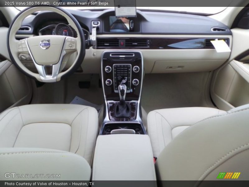Crystal White Pearl / Soft Beige 2015 Volvo S80 T6 AWD