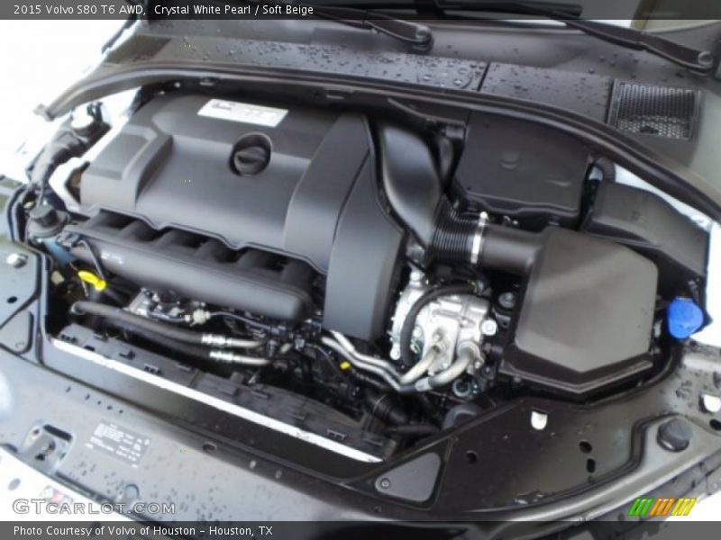 Crystal White Pearl / Soft Beige 2015 Volvo S80 T6 AWD