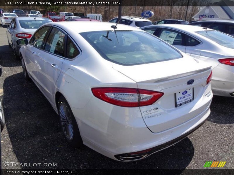 White Platinum Metallic / Charcoal Black 2015 Ford Fusion Titanium