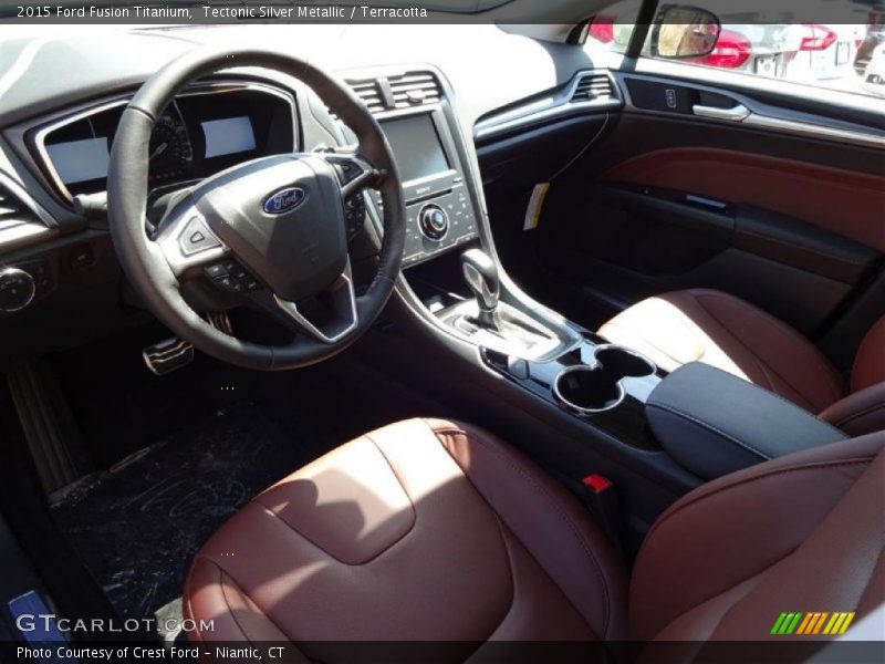 Tectonic Silver Metallic / Terracotta 2015 Ford Fusion Titanium