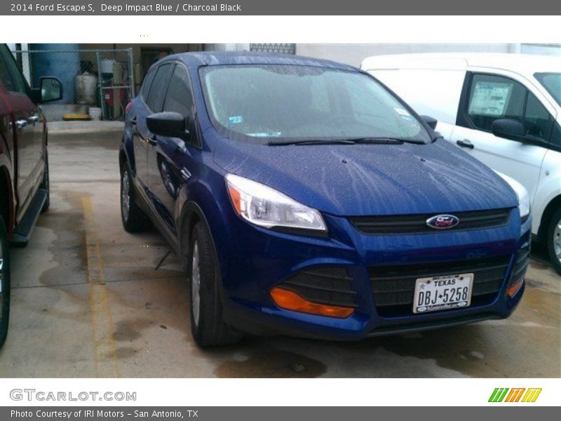 Deep Impact Blue / Charcoal Black 2014 Ford Escape S