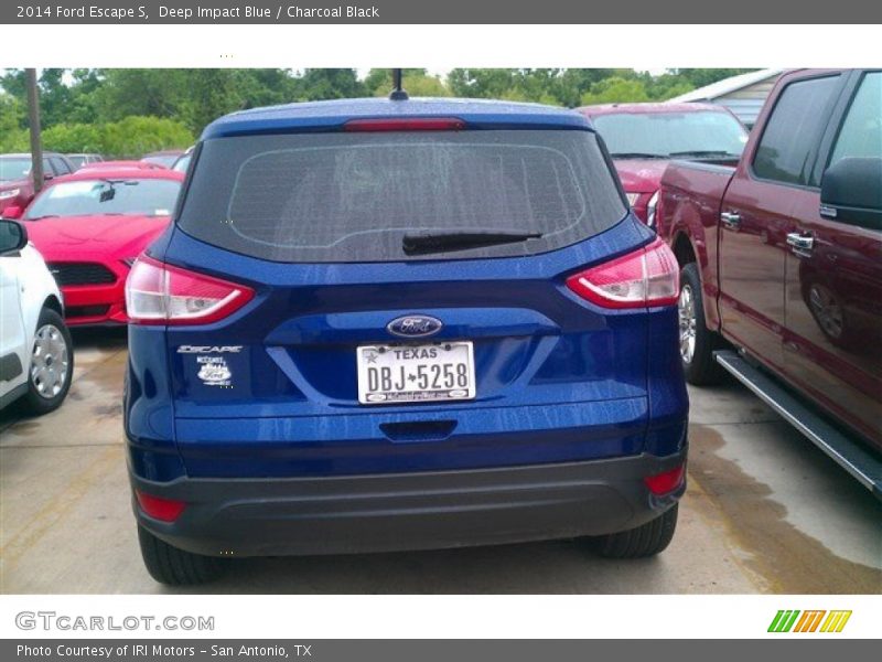 Deep Impact Blue / Charcoal Black 2014 Ford Escape S