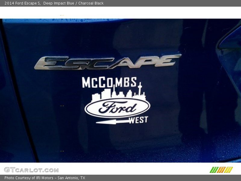 Deep Impact Blue / Charcoal Black 2014 Ford Escape S