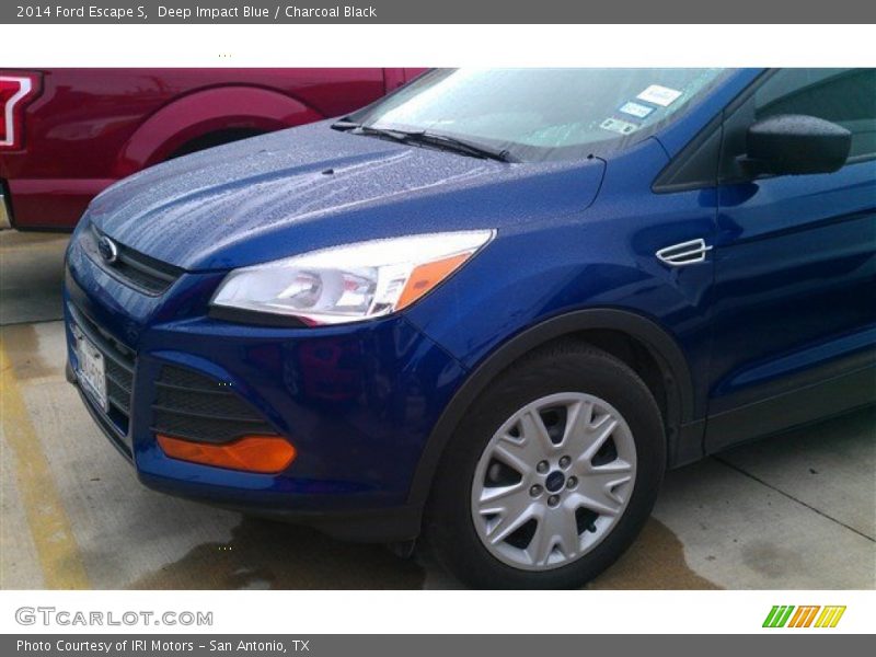 Deep Impact Blue / Charcoal Black 2014 Ford Escape S