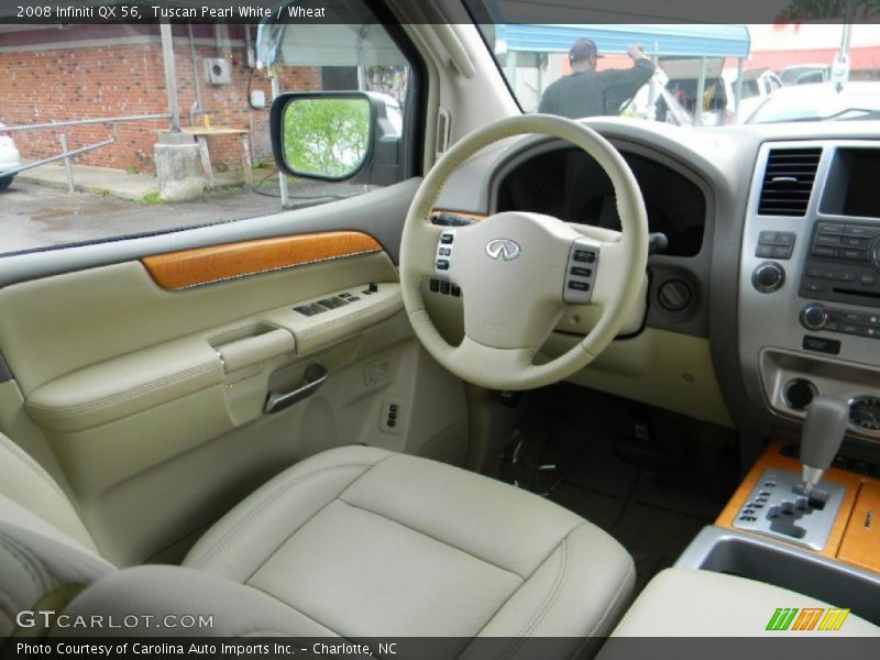 Tuscan Pearl White / Wheat 2008 Infiniti QX 56