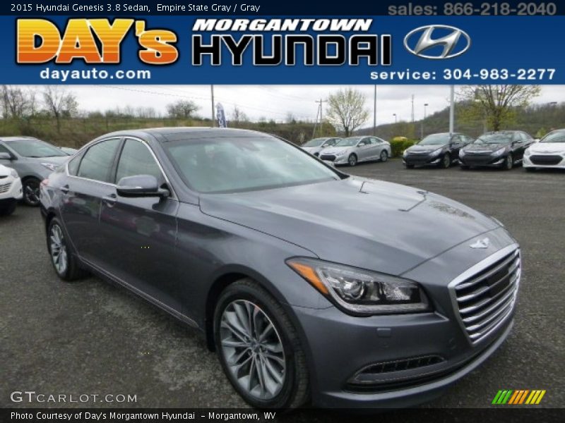 Empire State Gray / Gray 2015 Hyundai Genesis 3.8 Sedan