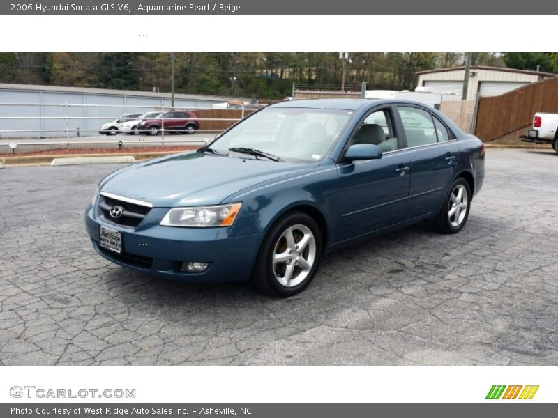 Aquamarine Pearl / Beige 2006 Hyundai Sonata GLS V6