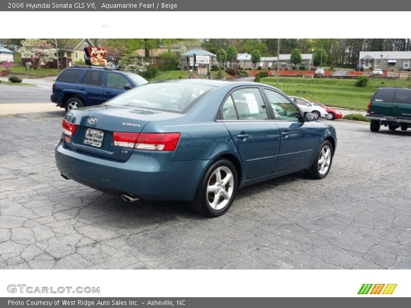 Aquamarine Pearl / Beige 2006 Hyundai Sonata GLS V6