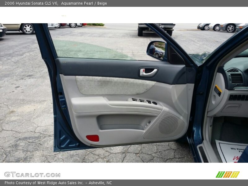 Aquamarine Pearl / Beige 2006 Hyundai Sonata GLS V6