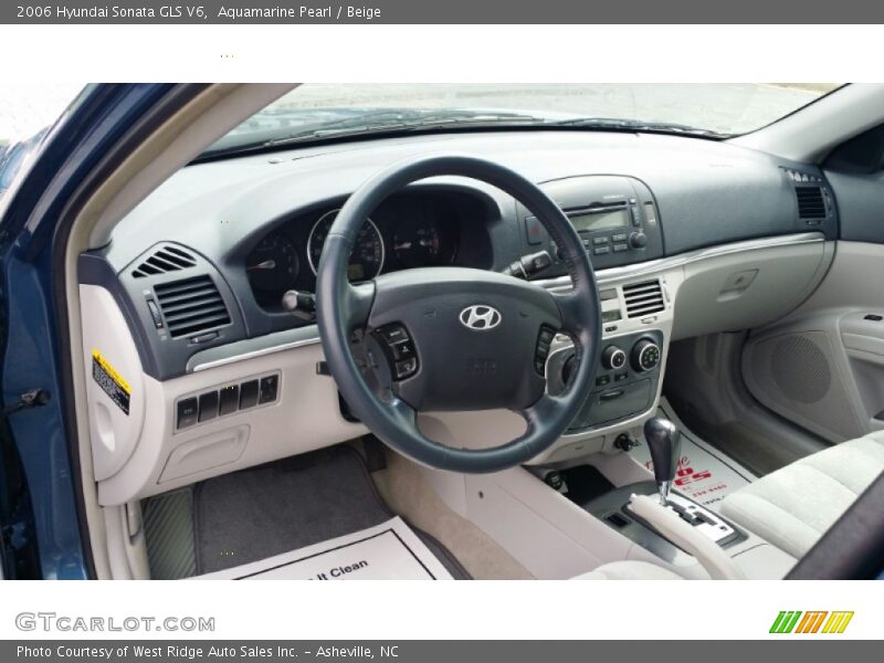 Aquamarine Pearl / Beige 2006 Hyundai Sonata GLS V6