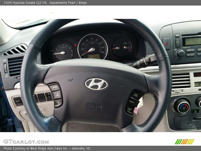 Aquamarine Pearl / Beige 2006 Hyundai Sonata GLS V6