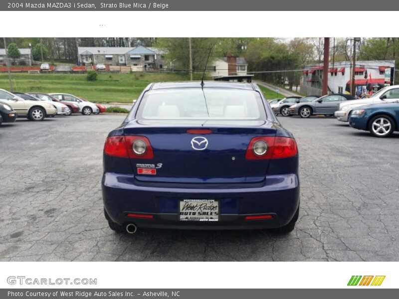 Strato Blue Mica / Beige 2004 Mazda MAZDA3 i Sedan