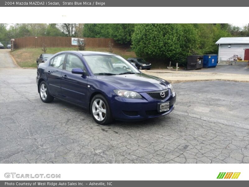 Strato Blue Mica / Beige 2004 Mazda MAZDA3 i Sedan