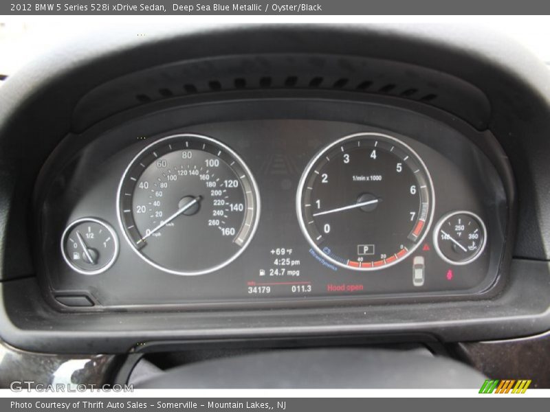 Deep Sea Blue Metallic / Oyster/Black 2012 BMW 5 Series 528i xDrive Sedan