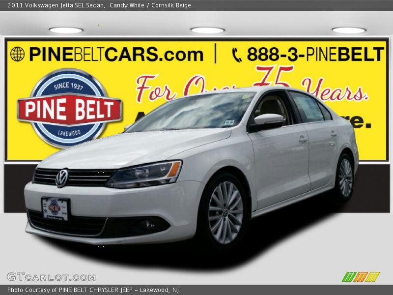 Candy White / Cornsilk Beige 2011 Volkswagen Jetta SEL Sedan