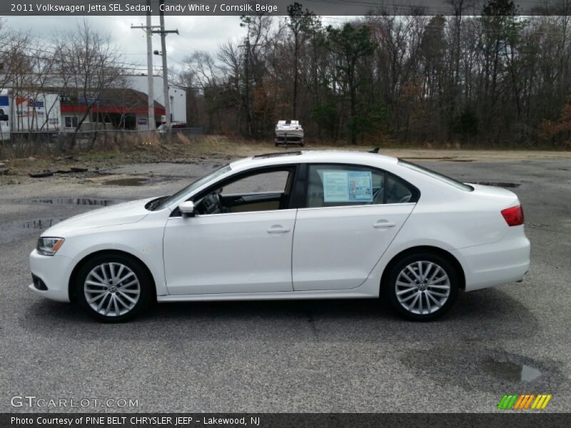 Candy White / Cornsilk Beige 2011 Volkswagen Jetta SEL Sedan