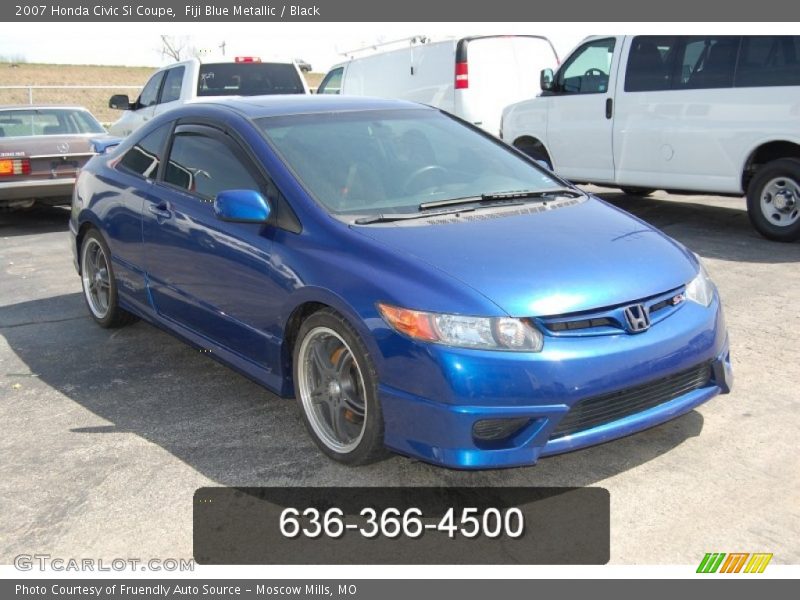 Fiji Blue Metallic / Black 2007 Honda Civic Si Coupe