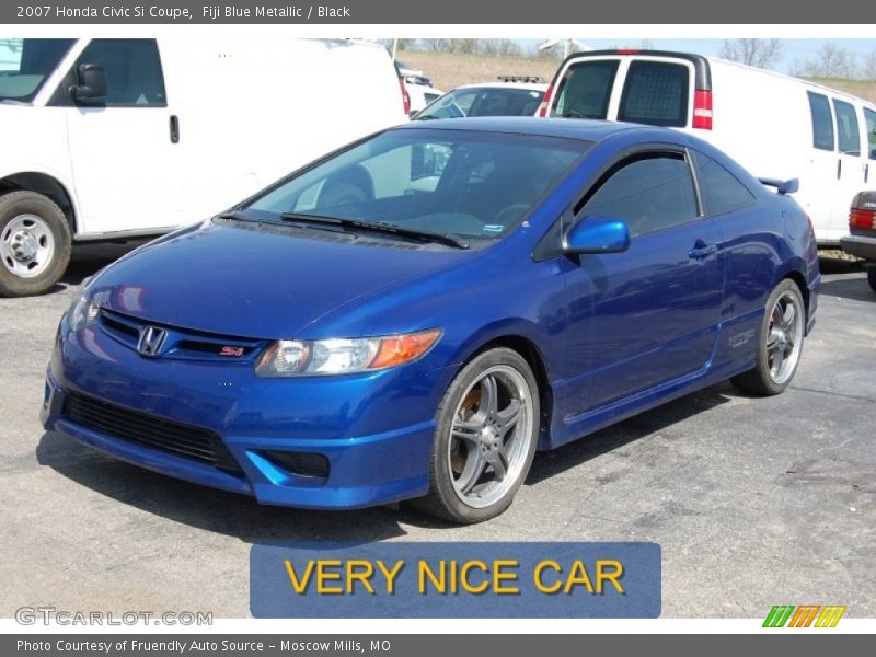 Fiji Blue Metallic / Black 2007 Honda Civic Si Coupe