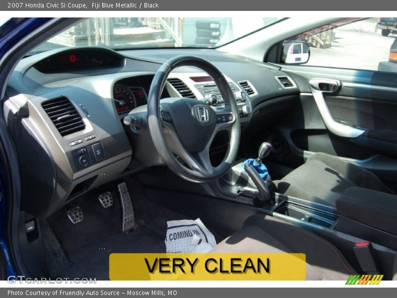 Fiji Blue Metallic / Black 2007 Honda Civic Si Coupe