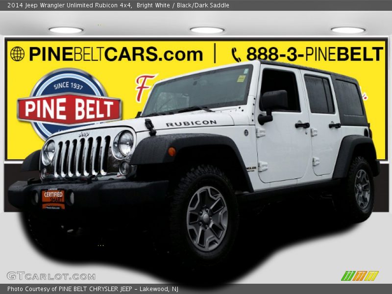 Bright White / Black/Dark Saddle 2014 Jeep Wrangler Unlimited Rubicon 4x4