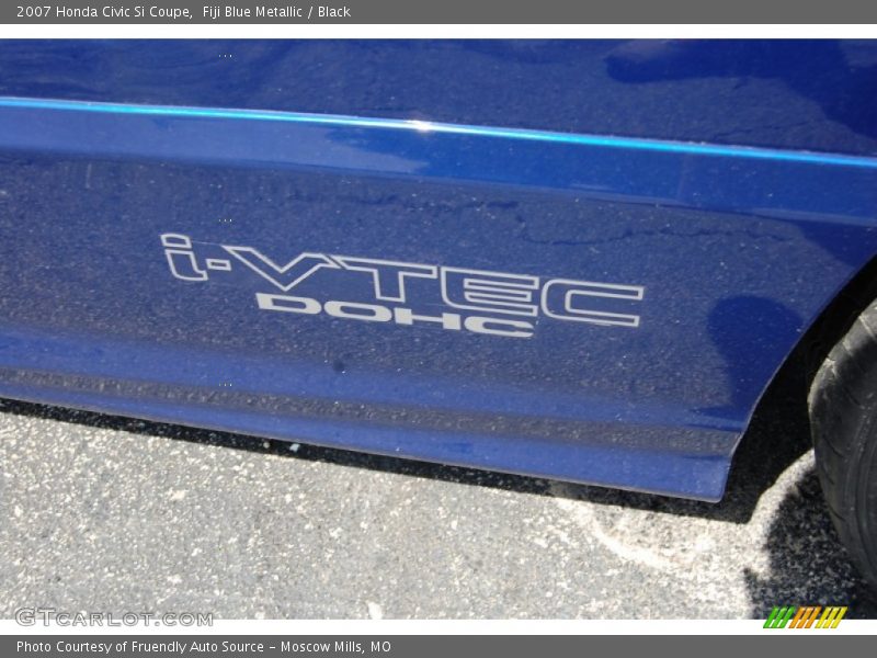 Fiji Blue Metallic / Black 2007 Honda Civic Si Coupe
