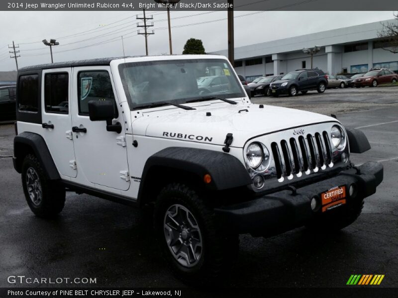Bright White / Black/Dark Saddle 2014 Jeep Wrangler Unlimited Rubicon 4x4