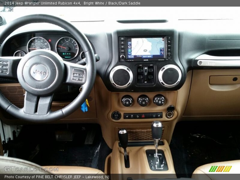 Bright White / Black/Dark Saddle 2014 Jeep Wrangler Unlimited Rubicon 4x4