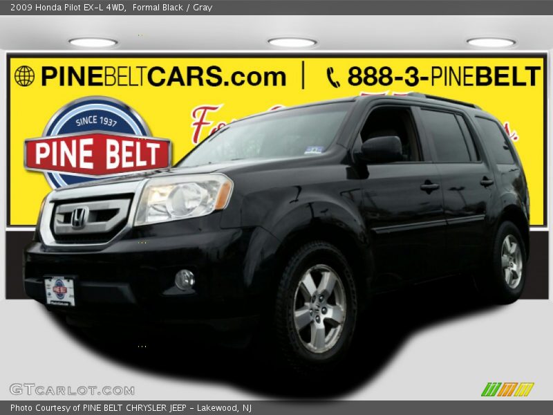 Formal Black / Gray 2009 Honda Pilot EX-L 4WD