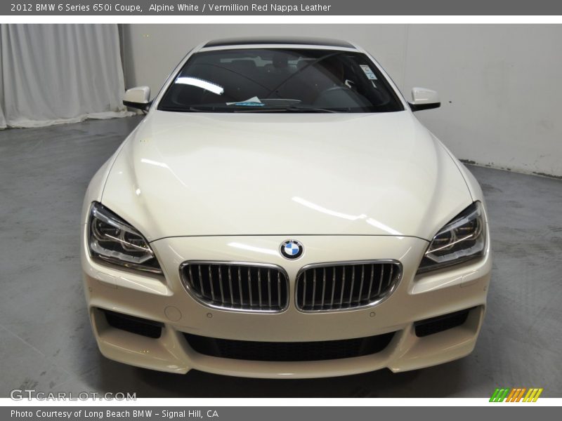 Alpine White / Vermillion Red Nappa Leather 2012 BMW 6 Series 650i Coupe