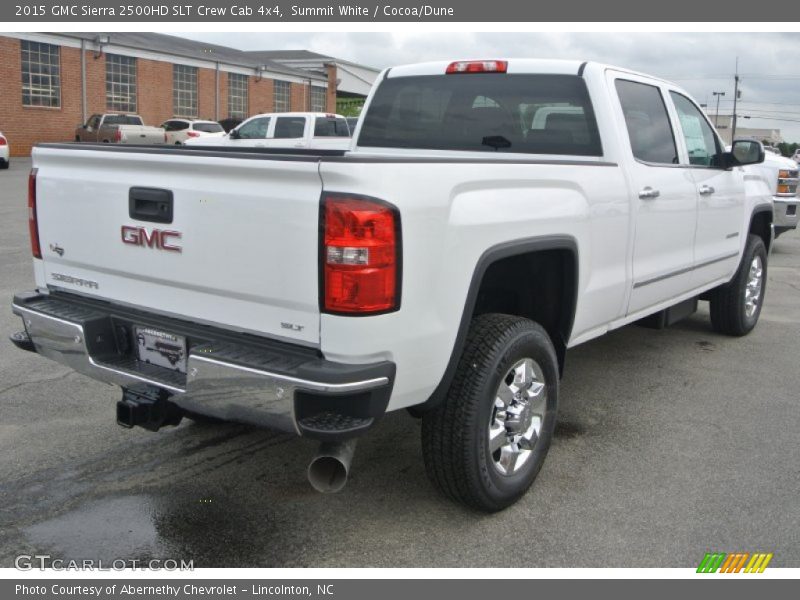 Summit White / Cocoa/Dune 2015 GMC Sierra 2500HD SLT Crew Cab 4x4