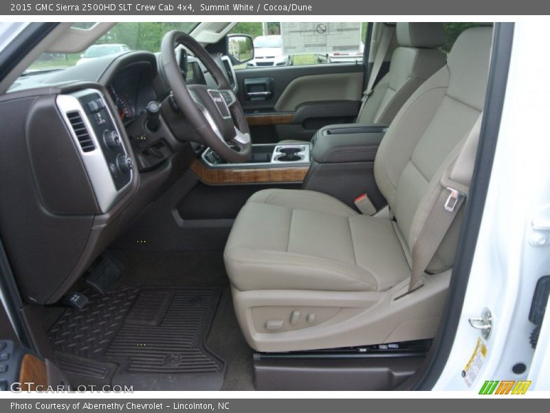 Summit White / Cocoa/Dune 2015 GMC Sierra 2500HD SLT Crew Cab 4x4