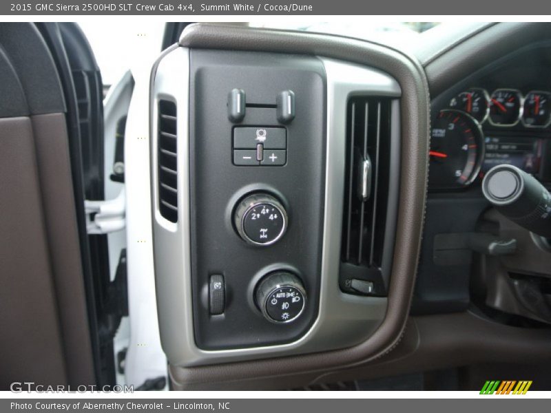 Summit White / Cocoa/Dune 2015 GMC Sierra 2500HD SLT Crew Cab 4x4
