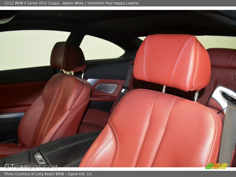 Alpine White / Vermillion Red Nappa Leather 2012 BMW 6 Series 650i Coupe
