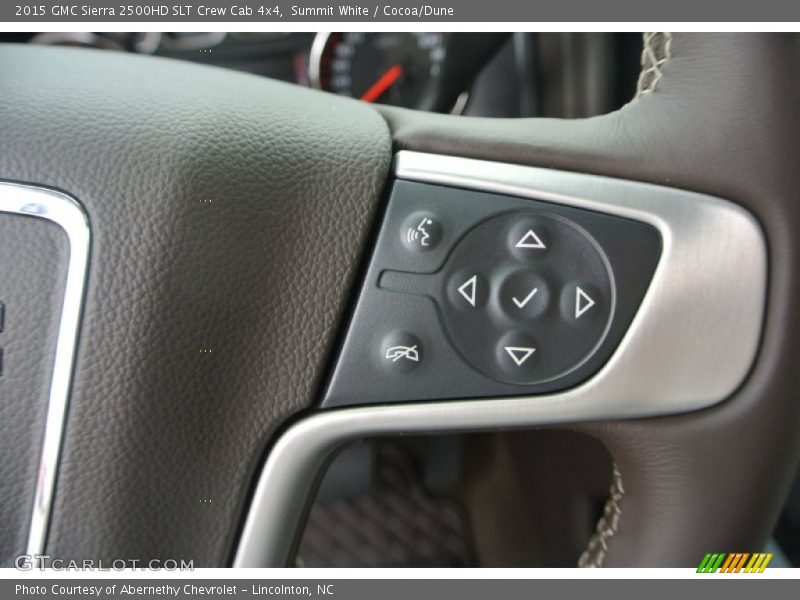 Summit White / Cocoa/Dune 2015 GMC Sierra 2500HD SLT Crew Cab 4x4