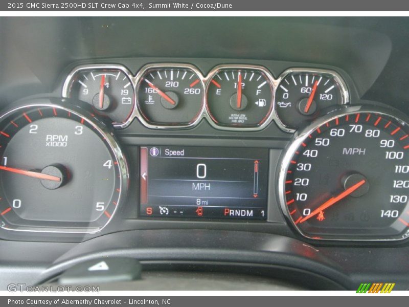 Summit White / Cocoa/Dune 2015 GMC Sierra 2500HD SLT Crew Cab 4x4