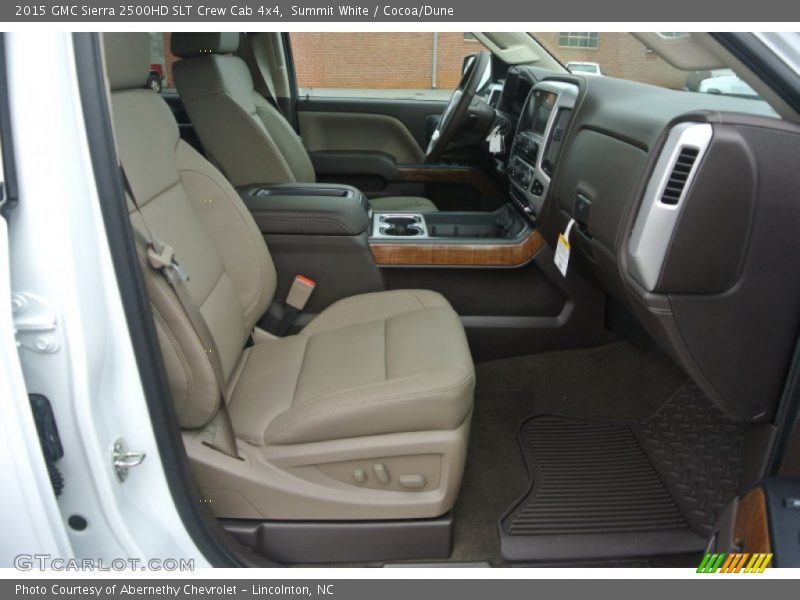 Summit White / Cocoa/Dune 2015 GMC Sierra 2500HD SLT Crew Cab 4x4