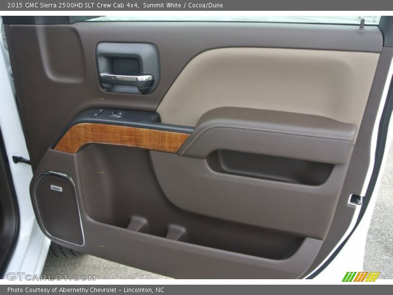 Summit White / Cocoa/Dune 2015 GMC Sierra 2500HD SLT Crew Cab 4x4