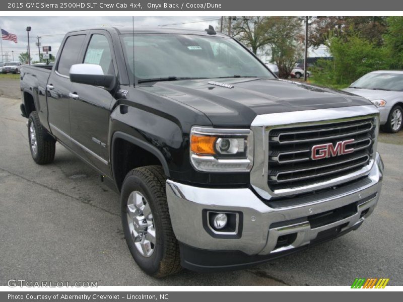 Onyx Black / Cocoa/Dune 2015 GMC Sierra 2500HD SLT Crew Cab 4x4