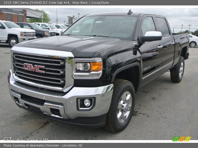 Onyx Black / Cocoa/Dune 2015 GMC Sierra 2500HD SLT Crew Cab 4x4