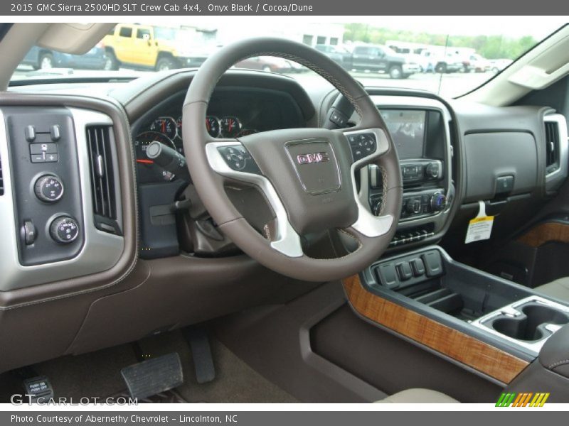 Onyx Black / Cocoa/Dune 2015 GMC Sierra 2500HD SLT Crew Cab 4x4