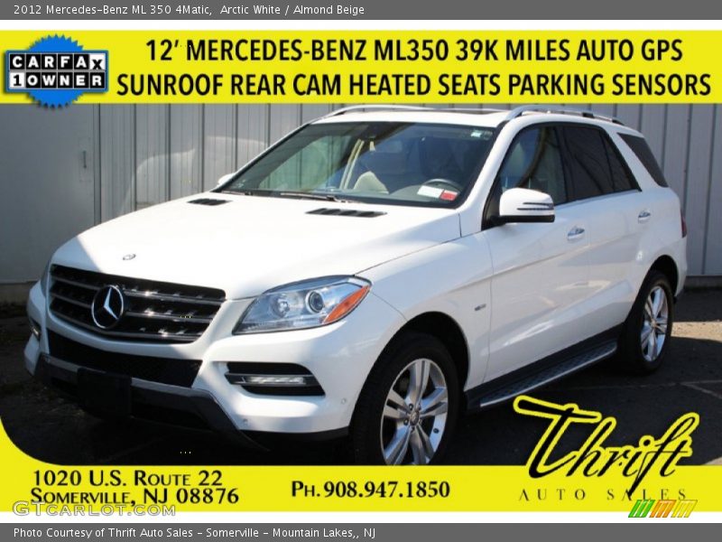 Arctic White / Almond Beige 2012 Mercedes-Benz ML 350 4Matic