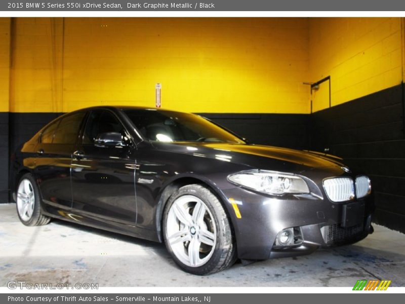 Dark Graphite Metallic / Black 2015 BMW 5 Series 550i xDrive Sedan