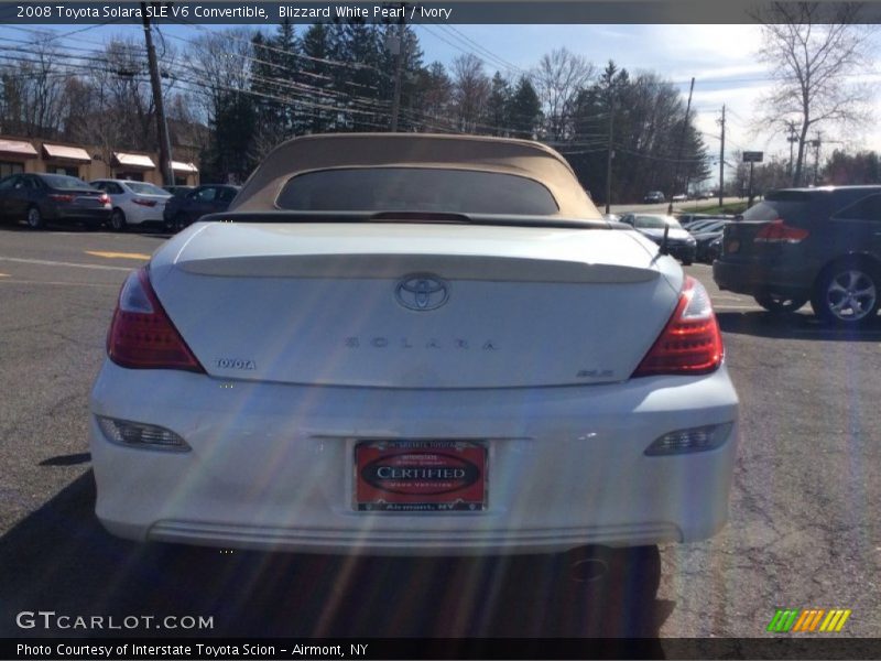 Blizzard White Pearl / Ivory 2008 Toyota Solara SLE V6 Convertible