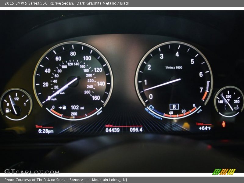 Dark Graphite Metallic / Black 2015 BMW 5 Series 550i xDrive Sedan